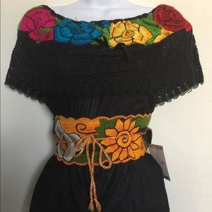 Mexican embroidered blouse
